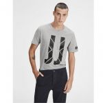 JACK & JONES Herren T-Shirt Jcopixel Sommer Baumwolle Print Rundhals Slim Fit Grau