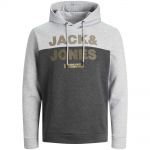 Jack & Jones Herren Kapuzenpullover Jcoretail Sweat Hoodie Softfinish Grau meliert