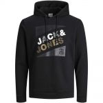 Jack & Jones Herren Kapuzenpullover Jcoretail Sweat Hoodie Softfinish Schwarz