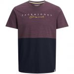 JACK & JONES Herren T-Shirt Jorstation Mehrfarbig Sommer Rundhals Regular Fit Rot