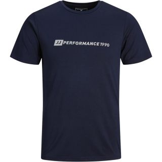 JACK & JONES Herren T-Shirt Jcocorn Fitness Sommer Performance Funktionsshirt Dunkelblau