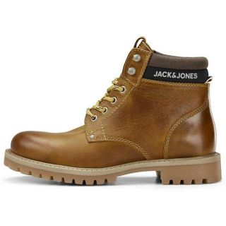 Jack & Jones Jungen Stiefel Jrstatton Leather Honey Winterstiefel Leder Braun Braun