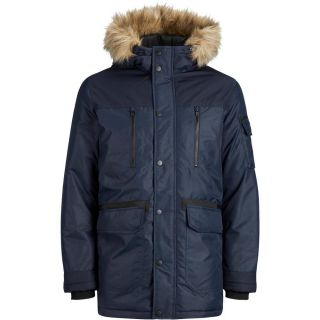 Jack & Jones Herren Jacke Jjeglobe Parka Winterjacke Wasserabweisend Gef�ttert Dunkelblau