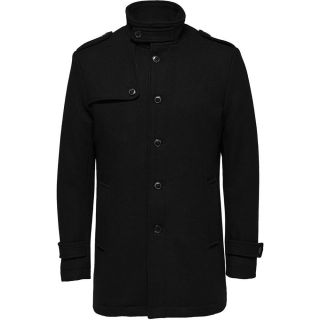 SELECTED HOMME Mantel Slhcovent Wollmantel Wintermantel Einreiher Herrenmantel Schwarz
