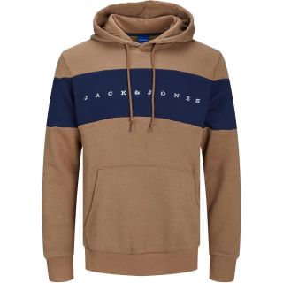 Jack & Jones Herren Kapuzenpullover Jorcopenhagen Block Sweat Hoodie Braun