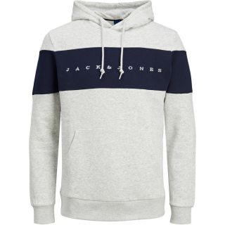 Jack & Jones Herren Kapuzenpullover Jorcopenhagen Block Sweat Hoodie Wei� meliert