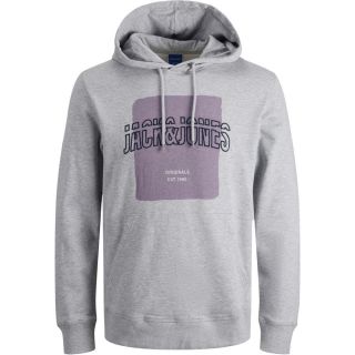 Jack & Jones Herren Kapuzenpullover Jorartist Hoodie Sweatshirt Pullover Kapuze Hellgrau (Melange)