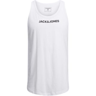 Jack & Jones Herren Tank Top Jcothx Ger Print vorne & hinten Long Line U-Neck Wei�