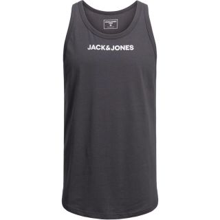Jack & Jones Herren Tank Top Jcothx Ger Print vorne & hinten Long Line U-Neck Grau