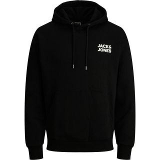 Jack & Jones Herren Kapuzenpullover Jcothx Sweat Hoodie Ger Print vorne & hinten Schwarz