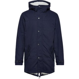 Jack & Jones Herren Winterjacke Jwhbento Parka Wintermantel Outdoor Teddyfell Dunkelblau