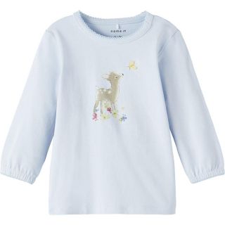 NAME IT Kinder Shirt 'Benedicta' Blau Rosa Motiv Babies Kleinkinder Kinder Blau