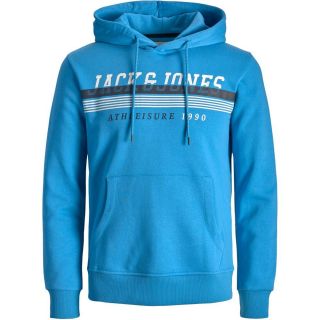 Jack & Jones Herren Kapuzenpullover Jjiron Sweat Hoodie K�ngurutasche Streetwear Hellblau