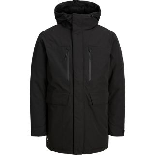 Jack & Jones Herren Winterjacke Jcobach Parka Winter Outdoor Kapuze Regular Fit Schwarz