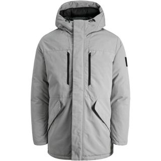 Jack & Jones Herren Winterjacke Jcobach Parka Winter Outdoor Kapuze Regular Fit Hellgrau