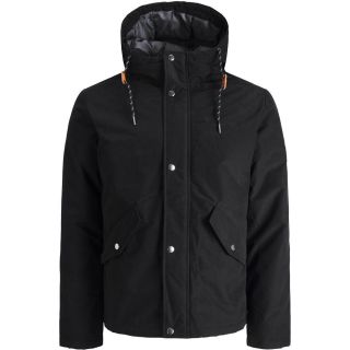 Jack & Jones Herren Winterjacke Jjsaka Parka Winter Outdoor Kapuze Regular Fit Schwarz