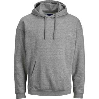 Jack & Jones Herren Basic Kapuzenpullover Jorbrink Sweat Hoodie Einfarbig Hellgrau meliert