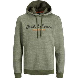 Jack & Jones Herren Kapuzenpullover Jcoberg Sweat Hoodie Sweatshirt Casual Print Gr�n