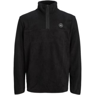JACK & JONES Fleecejacke Jcotech Polar Sweat Stehkragen Colorblocking Winter Schwarz