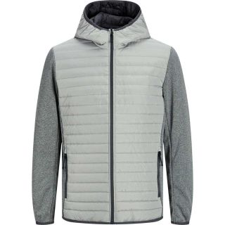JACK & JONES Steppjacke Jjemulti leichte Daunenjacke Kapuzenjacke �bergangsjacke Grau