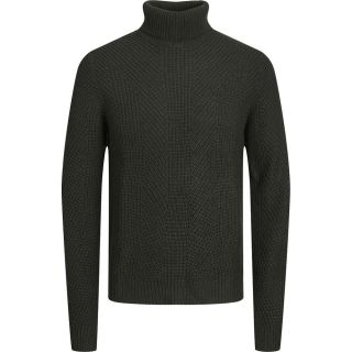 Jack & Jones Herren Strickpullover Jwhstanford Rollkragenpullover Strukturstrick Oliv