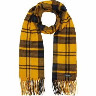 Jack & Jones Schal Jacwoodside Woven Scarf Webschal Herren Damen Unisex Winter Blau-Gelb
