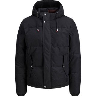 JACK & JONES Daunenjacke Jjtimo Steppjacke Pufferjacke Winterjacke Kapuze Schwarz