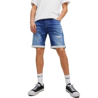 Jack & Jones Herren Jeans Shorts Jjirick 207 kurze Hose Sweat-Shorts Sommer Blue Denim