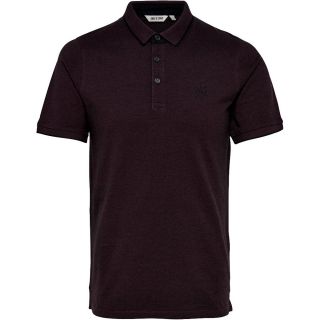 Only & Sons Herren Poloshirt Onsstan Basic Polohemd Einfarbig Pikee Slim Fit Weinrot