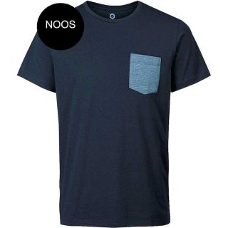 Jack & Jones Herren Basic T-Shirt Jcotable Melange Casual Brusttasche Regular Blau