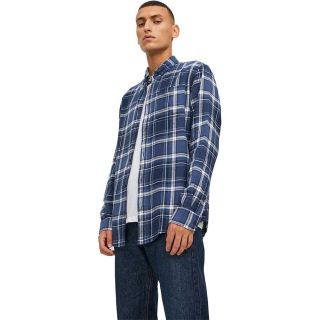 Jack & Jones Herren Hemd Jjeclassic Check Shirt Kariertes Freizeithemd Slim Fit Blau