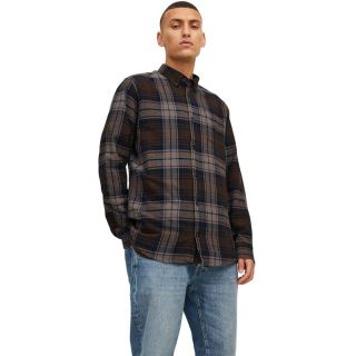 Jack & Jones Herren Hemd Jjeclassic Check Shirt Kariertes Freizeithemd Slim Fit Braun