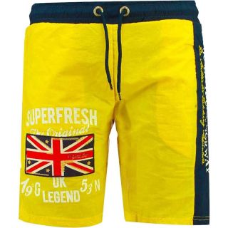 Geographical Norway Herren Badeshorts Quodesh Kurze Hose Strandhose Sport Gelb