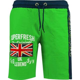 Geographical Norway Herren Badeshorts Quodesh Kurze Hose Strandhose Sport Gr�n