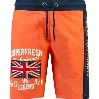 Geographical Norway Herren Badeshorts Quodesh Kurze Hose Strandhose Sport Orange