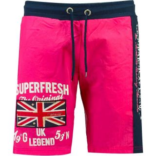 Geographical Norway Herren Badeshorts Quodesh Kurze Hose Strandhose Sport Pink