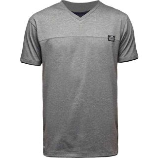 JACK & JONES Herren Basic T-Shirt Jcobastian 2in1-Kragen Kurzarmshirt Slim Fit Grau