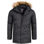 Geographical Norway Herren Parka Agada Men Outdoor Winterparka Winterjacke Schwarz