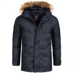 Geographical Norway Herren Parka Agada Men Outdoor Winterparka Winterjacke Dunkelblau