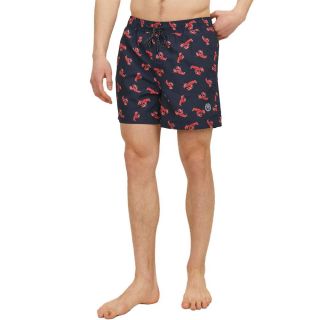 JACK & JONES Herren Badeshorts Jpstfiji AOP Swim Shorts Kurze Hose Strandhose Dunkelblau