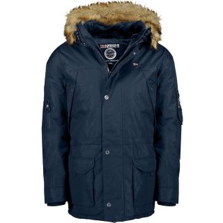 Geographical Norway Herren Parka Abiosaure Outdoor Winterparka Winterjacke Dunkelblau