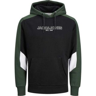 JACK & JONES Herren Kapuzenpullover Jjanker Sweat Hood Sweatshirt Hoodie Regular Schwarz