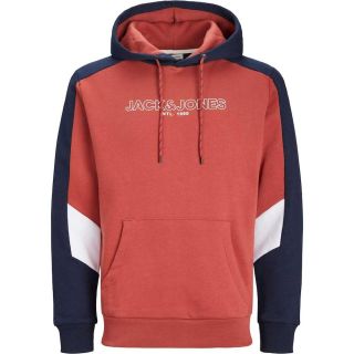 JACK & JONES Herren Kapuzenpullover Jjanker Sweat Hood Sweatshirt Hoodie Regular Rot