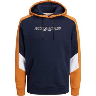 JACK & JONES Herren Kapuzenpullover Jjanker Sweat Hood Sweatshirt Hoodie Regular Dunkelblau