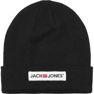 JACK & JONES M�tze Unisex Jacdna Corp Beanie Logo Schwarz Grau Navy Oliv Winter Schwarz