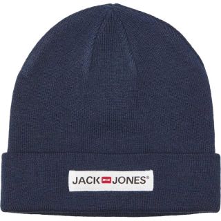 JACK & JONES M�tze Unisex Jacdna Corp Beanie Logo Schwarz Grau Navy Oliv Winter Dunkelblau