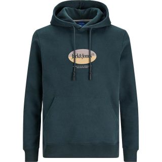 JACK & JONES Kapuzenpullover Jordalston Branding Sweat Hoodie Standard Fit Mintgr�n