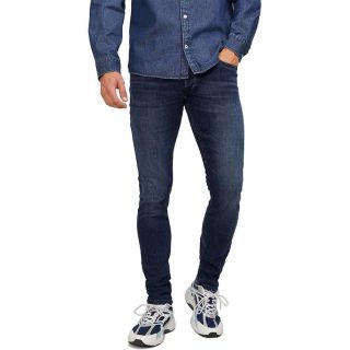 JACK & JONES Jeans Herren Glenn Original Am 812 Superstretch Used Look Blue Denim