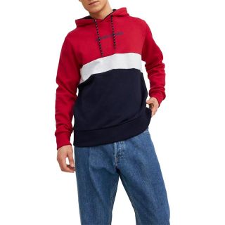 JACK & JONES Herren Kapuzenpullover Jjereid Sweat Hoodie Regular Fit Rot