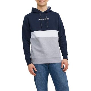 JACK & JONES Herren Kapuzenpullover Jjereid Sweat Hoodie Regular Fit Dunkelblau